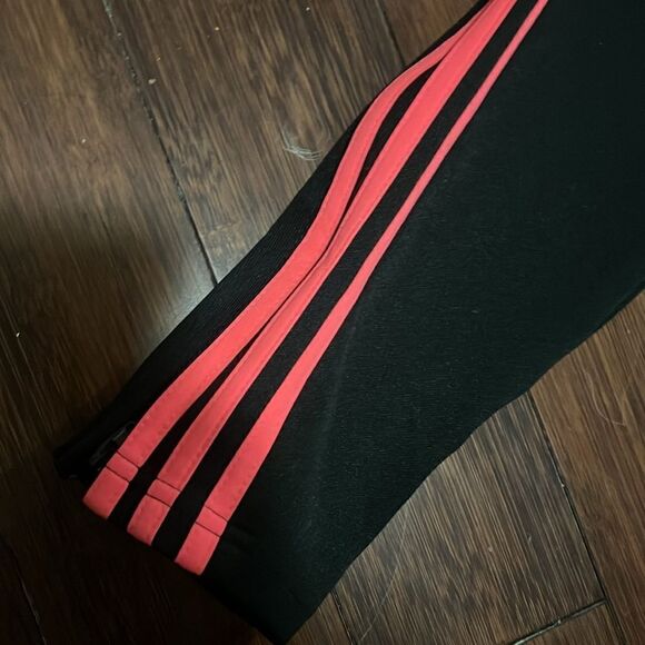 Adidas Climacool Track Pants - Size Small - Pink & Black 3 Stripe Pants LIKE NEW - Picture 2 of 5